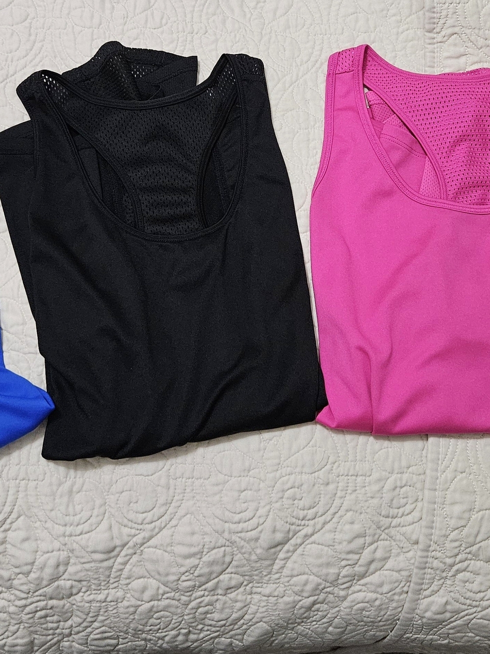 Danskin NOW- Black, Grey, Royal Blue and Hot Pink Racerback Workout Tanks